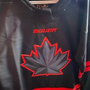 Mcdavid Bauer Red and Black Maple Leaf Jersey